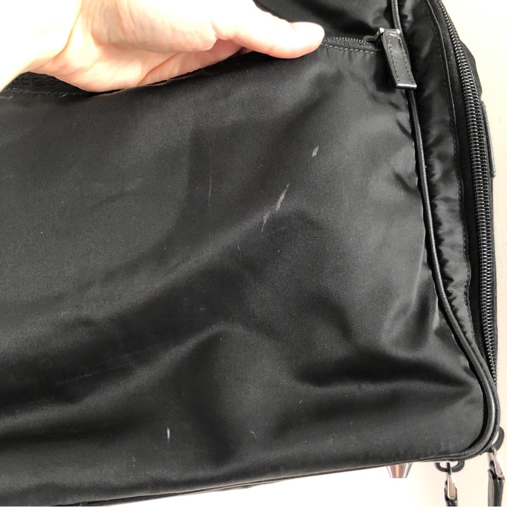 Prada Black re-Nylon saffiano leather Travel Tote Bag - Picture 5 of 15